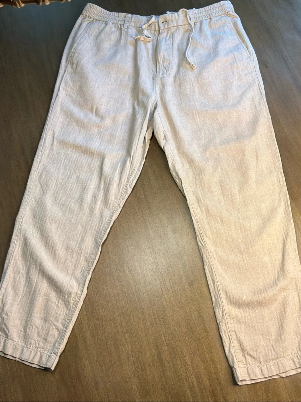 Linen blend Banana Republic Drawstring pants